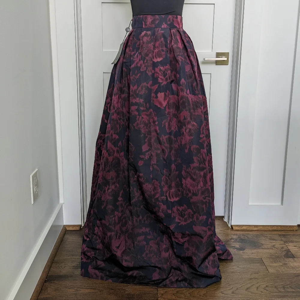 NWT MaxMara Pianoforte Nella Purple Silk Skirt - 4 - Picture 2 of 7